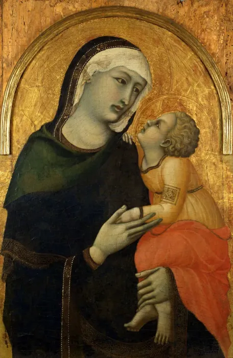 Framed Print : Madonna with Child. Artist: Lorenzetti, Pietro (ca 1300-ca 1348) Framed Print : Madonna with Child. Artist: Lorenzetti, Pietro (ca 1300-ca 1348)