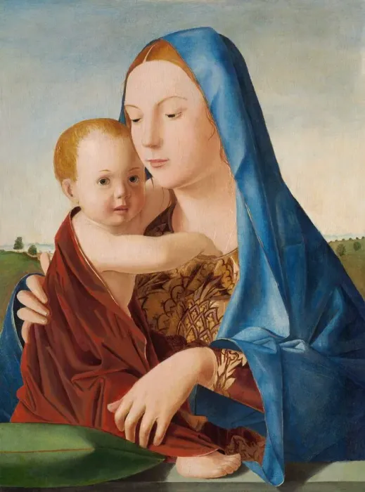 Framed Print : Madonna and Child, c. 1475. Creator: Antonello da Messina Framed Print : Madonna and Child, c. 1475. Creator: Antonello da Messina