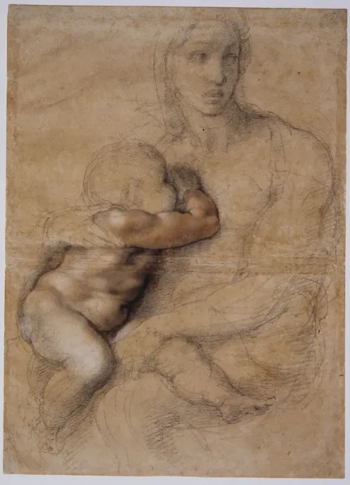 Framed Print : Madonna and Child, c. 1525. Artist: Buonarroti, Michelangelo (1475-1564) Framed Print : Madonna and Child, c. 1525. Artist: Buonarroti, Michelangelo (1475-1564)