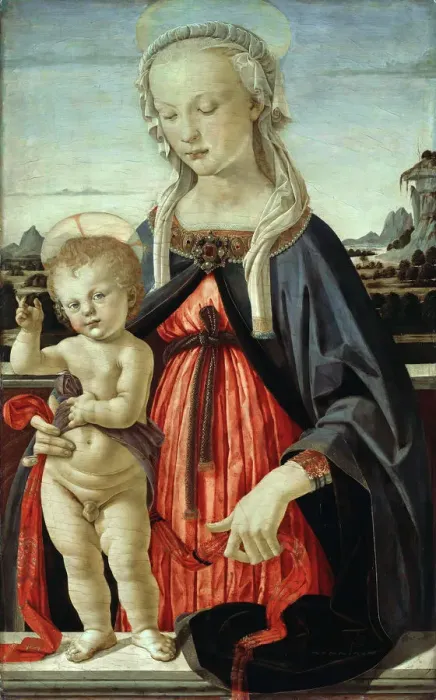 Framed Print : Madonna with Child, ca 1470. Creator: Verrocchio, Andrea del (1437-1488) Framed Print : Madonna with Child, ca 1470. Creator: Verrocchio, Andrea del (1437-1488)
