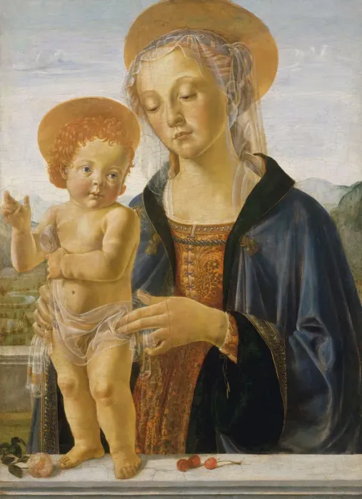 Framed Print : Madonna and Child, ca. 1470. Creator: Workshop of Andrea del Verrocchio (Italian Framed Print : Madonna and Child, ca. 1470. Creator: Workshop of Andrea del Verrocchio (Italian