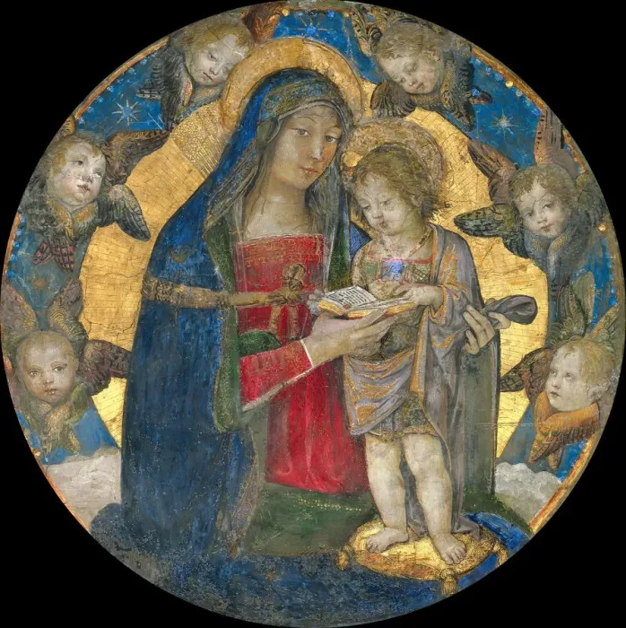 Framed Print : Madonna and Child with Cherubim, 1492-1495. Creator: Pinturicchio, Bernardino (1454-1513) Framed Print : Madonna and Child with Cherubim, 1492-1495. Creator: Pinturicchio, Bernardino (1454-1513)