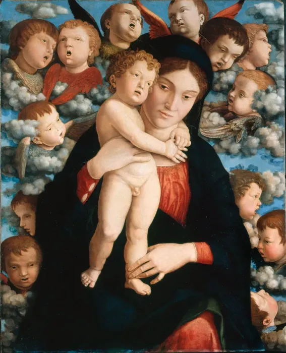 Framed Print : Madonna and Child with a Choir of Cherubs (Madonna of the Cherubim), 1485-1490 Framed Print : Madonna and Child with a Choir of Cherubs (Madonna of the Cherubim), 1485-1490