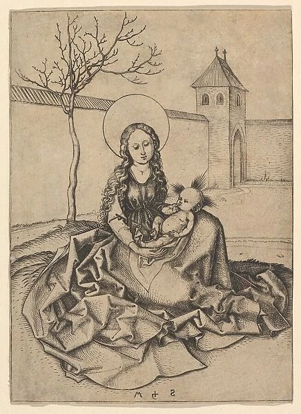 The Madonna and Child in the Courtyard, ca. 1435-1491. Creator: Martin Schongauer