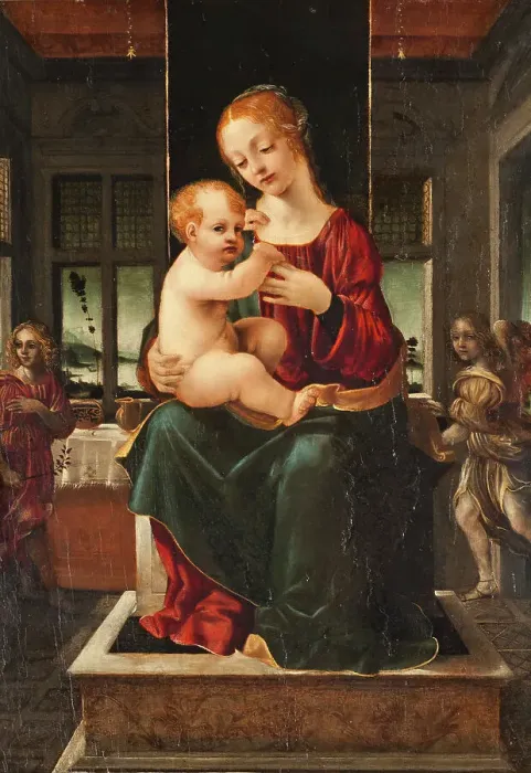 Framed Print : Madonna and Child. Creator: Francesco Napoletano Framed Print : Madonna and Child. Creator: Francesco Napoletano