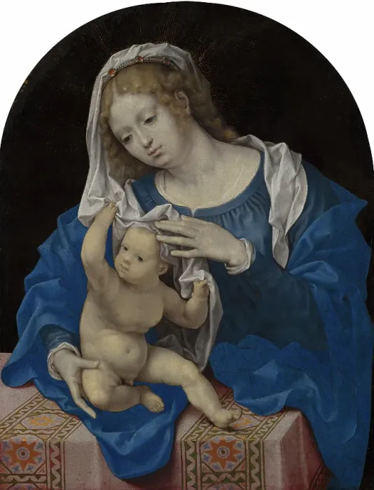 Framed Print : Madonna and Child. Creator: Jan Gossaert Framed Print : Madonna and Child. Creator: Jan Gossaert