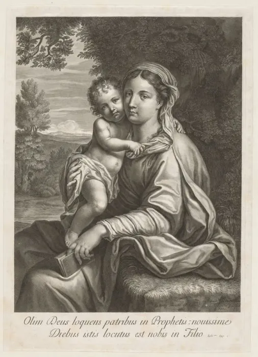 Framed Print : Madonna and Child. Creator: Jean Louis Roullet (French, 1645-1699) Framed Print : Madonna and Child. Creator: Jean Louis Roullet (French, 1645-1699)