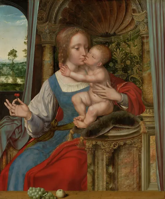 Framed Print : Madonna and Child. Creator: Quentin Metsys I Framed Print : Madonna and Child. Creator: Quentin Metsys I