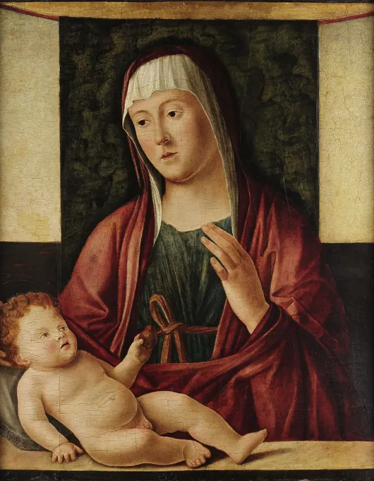 Framed Print : Madonna with Child. Creator: Vivarini, Alvise (ca. 1446-ca. 1505) Framed Print : Madonna with Child. Creator: Vivarini, Alvise (ca. 1446-ca. 1505)