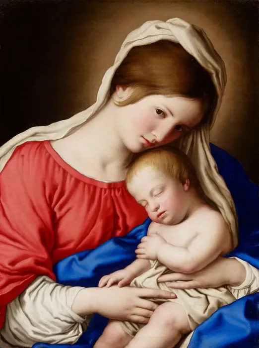 Framed Print : Madonna and Child, date unknown. Creator: Workshop of Sassoferrato Framed Print : Madonna and Child, date unknown. Creator: Workshop of Sassoferrato