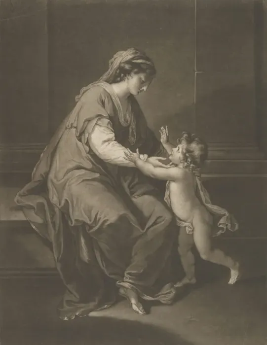 Framed Print : Madonna and Child, December 3, 1774. Creator: Valentine Green Framed Print : Madonna and Child, December 3, 1774. Creator: Valentine Green