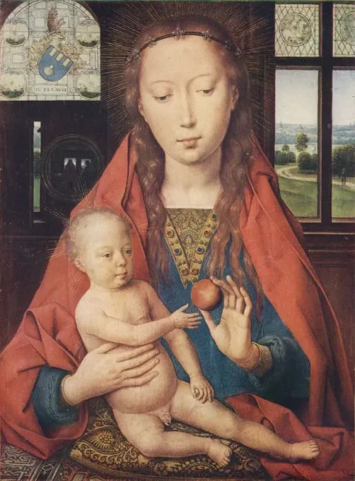 Framed Print : Madonna and Child, from The Diptych of Maerten van Nieuwenhove, 1487. Artist: Hans Memling Framed Print : Madonna and Child, from The Diptych of Maerten van Nieuwenhove, 1487. Artist: Hans Memling
