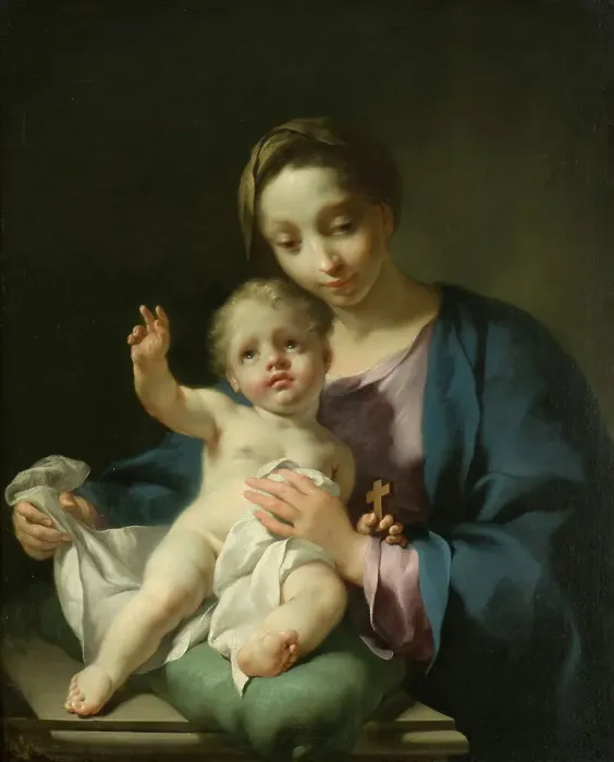 Framed Print : Madonna and Child, early-mid 18th century. Creator: Georg Engelhard Schroder Framed Print : Madonna and Child, early-mid 18th century. Creator: Georg Engelhard Schroder