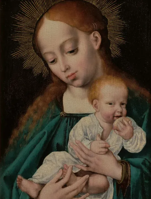 Framed Print : Madonna and Child Eating an Apple, 1525-1530. Creator: Cleve, Joos van (ca. 1485-1540) Framed Print : Madonna and Child Eating an Apple, 1525-1530. Creator: Cleve, Joos van (ca. 1485-1540)