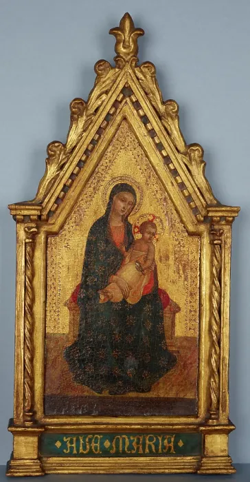 Framed Print : Madonna and Child Enthroned, 19th century. Creator: Unknown Framed Print : Madonna and Child Enthroned, 19th century. Creator: Unknown
