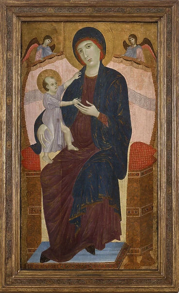 Madonna and Child enthroned with angels, c. 1280. Creator: Duccio di Buoninsegna (1260-1318)