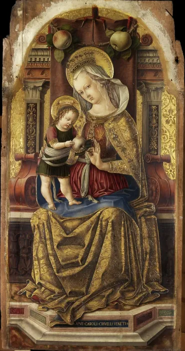 Framed Print : Madonna and Child Enthroned, c1476. Creator: Crivelli, Carlo (c. 1435-c. 1495) Framed Print : Madonna and Child Enthroned, c1476. Creator: Crivelli, Carlo (c. 1435-c. 1495)