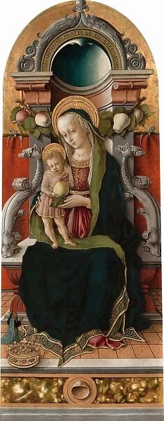 Madonna and Child Enthroned with Donor, 1470. Creator: Carlo Crivelli
