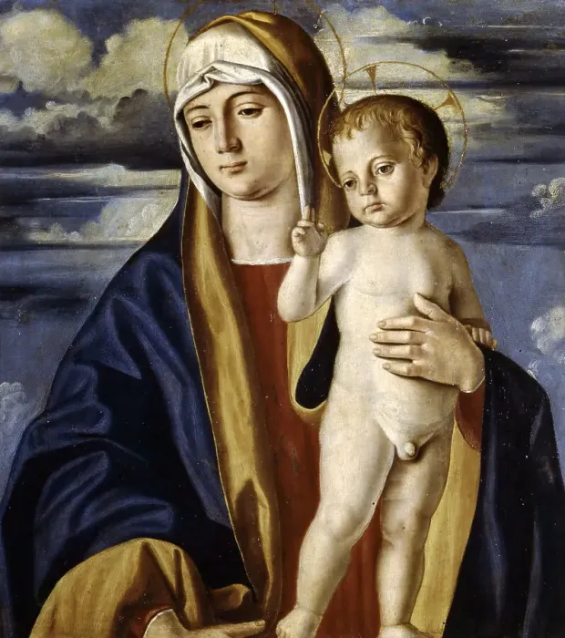 Framed Print : Madonna and Child (From the Cornalba Polyptych), c. 1496. Creator: Caselli, Cristoforo (ca 1460-1521) Framed Print : Madonna and Child (From the Cornalba Polyptych), c. 1496. Creator: Caselli, Cristoforo (ca 1460-1521)
