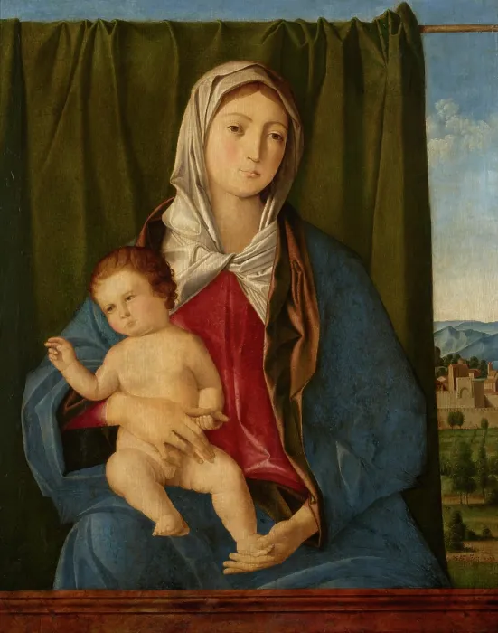 Framed Print : Madonna and Child Giving a Blessing, c1480. Creator: Giovanni Bellini Framed Print : Madonna and Child Giving a Blessing, c1480. Creator: Giovanni Bellini