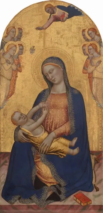 Framed Print : Madonna and Child with God the Father Blessing and Angels, c. 1370 / 1375 Framed Print : Madonna and Child with God the Father Blessing and Angels, c. 1370 / 1375
