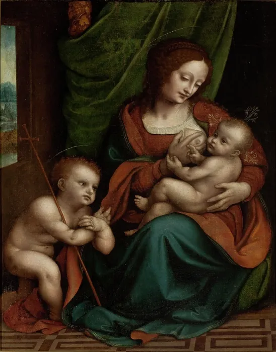 Framed Print : Madonna and Child with the Infant John the Baptist, 1500-1515. Creator: Giampietrino (active 1495-1549) Framed Print : Madonna and Child with the Infant John the Baptist, 1500-1515. Creator: Giampietrino (active 1495-1549)