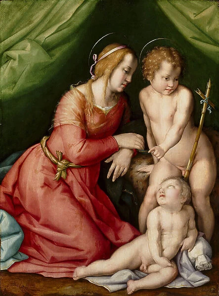 Madonna and Child with the Infant Saint John, First half of the 16th century. Creator: Foschi, Pier Francesco di Jacopo (1502-1567)