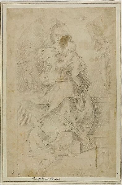 Madonna and Child with the Infant Saint John the Baptist, n.d. Creators: Tommaso Manzuoli, Unknown