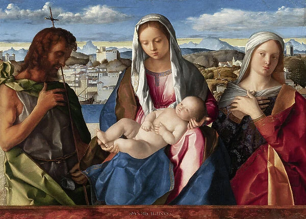 Madonna and Child between John the Baptist and a Saint (Sacra Conversazione Giovanelli), 1504. Creator: Bellini, Giovanni (1430-1516)