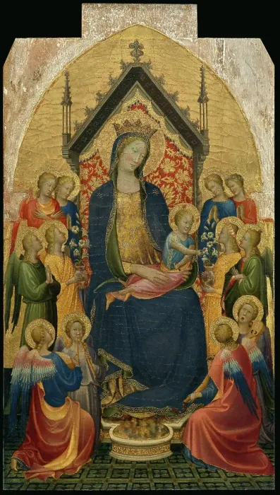 Framed Print : Madonna and Child with Musical Angels, about 1410. Creator: Gherardo di Jacopo Framed Print : Madonna and Child with Musical Angels, about 1410. Creator: Gherardo di Jacopo