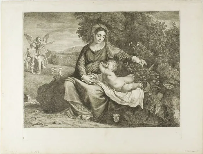 Framed Print : Madonna and Child, n.d. Creator: Cornelis de Visscher Framed Print : Madonna and Child, n.d. Creator: Cornelis de Visscher