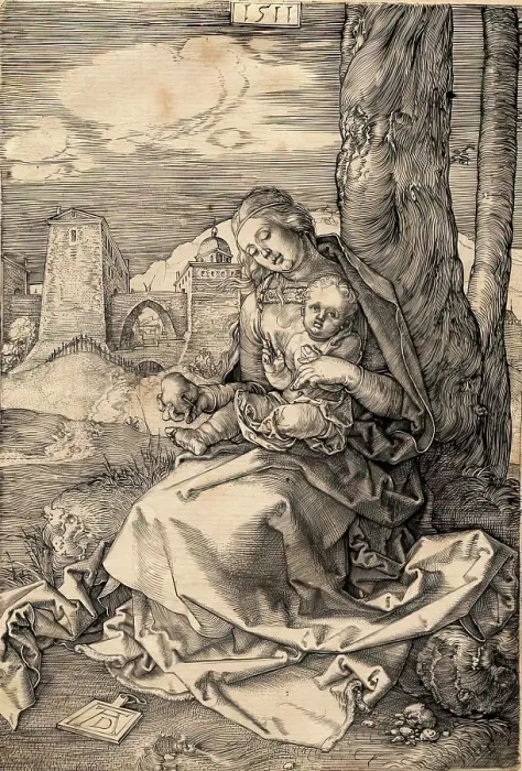 Framed Print : Madonna and Child, with Pear, 1511. Creator: Albrecht Durer Framed Print : Madonna and Child, with Pear, 1511. Creator: Albrecht Durer