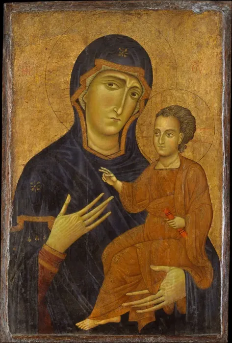 Framed Print : Madonna and Child, possibly 1230s. Creator: Berlinghiero Framed Print : Madonna and Child, possibly 1230s. Creator: Berlinghiero