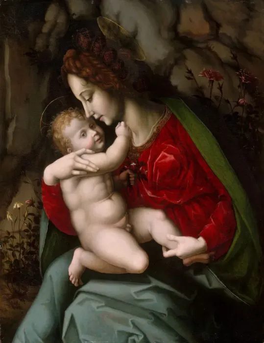 Framed Print : Madonna and Child, possibly early 1520s. Creator: Bacchiacca Framed Print : Madonna and Child, possibly early 1520s. Creator: Bacchiacca
