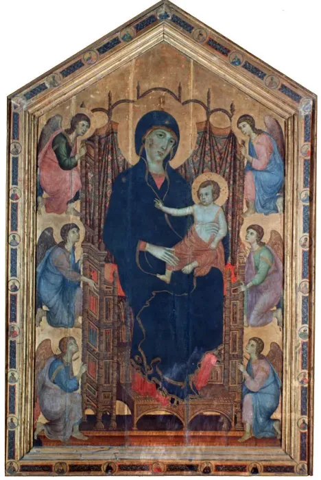 Framed Print : Madonna and Child, (Rucellai Madonna), 1285. Artist: Duccio di Buoninsegna Framed Print : Madonna and Child, (Rucellai Madonna), 1285. Artist: Duccio di Buoninsegna