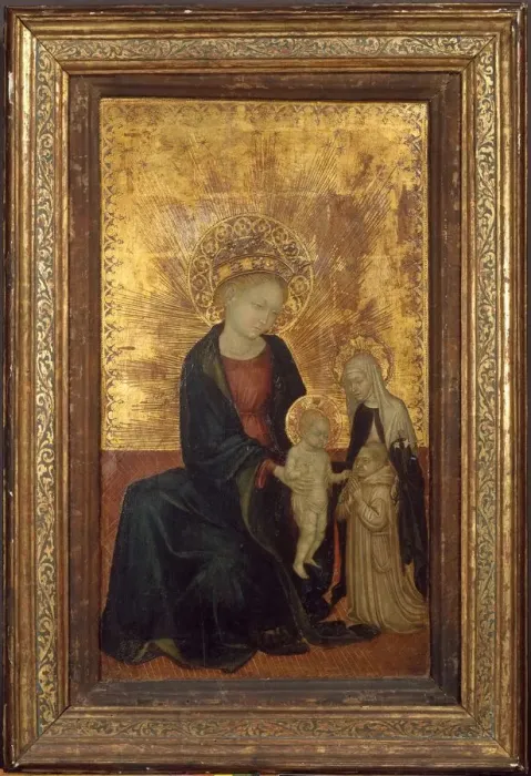 Framed Print : Madonna and Child with Saint Catherine of Siena and a Carthusian Donor, ca. 1411-24 Framed Print : Madonna and Child with Saint Catherine of Siena and a Carthusian Donor, ca. 1411-24