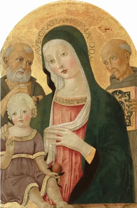 Framed Print : Madonna and Child with Saint Jerome and Saint Bernardino of Siena, c. 1480 / 1485 Framed Print : Madonna and Child with Saint Jerome and Saint Bernardino of Siena, c. 1480 / 1485