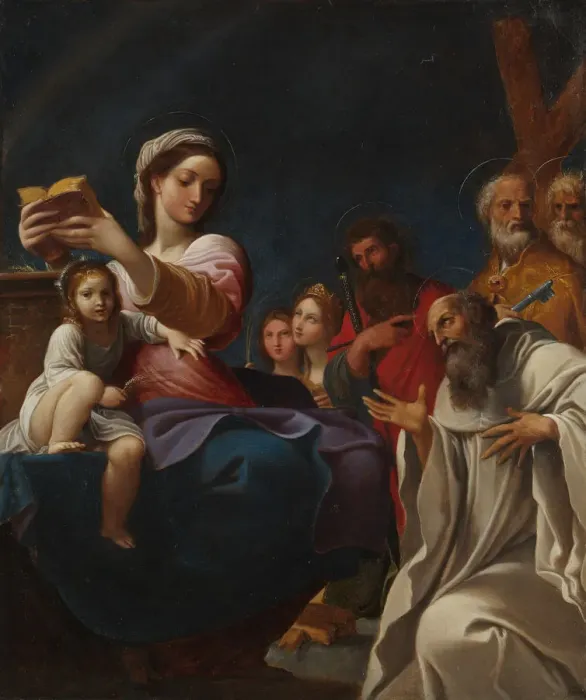 Framed Print : Madonna and Child with Saints, 1607. Creator: Lodovico Carracci Framed Print : Madonna and Child with Saints, 1607. Creator: Lodovico Carracci