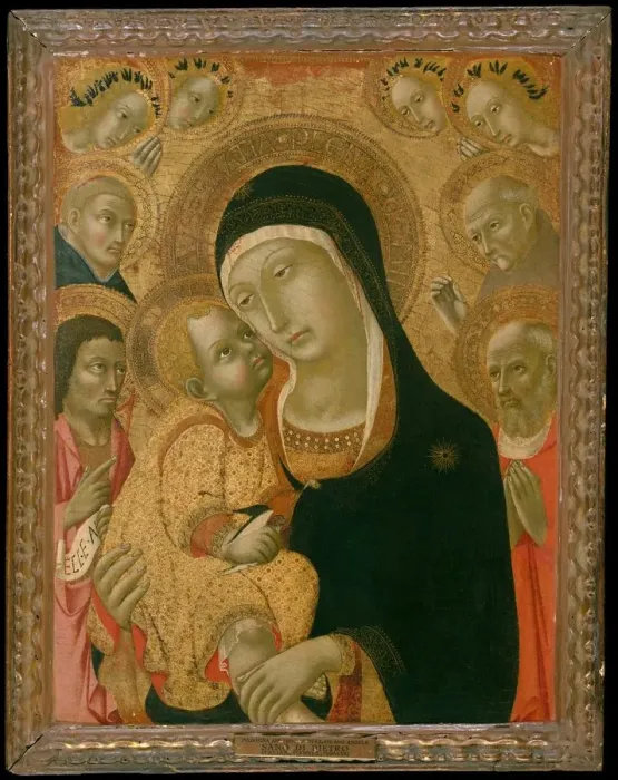 Framed Print : Madonna and Child with Saints John the Baptist, Jerome, Peter Martyr... ca. 1425-before ca Framed Print : Madonna and Child with Saints John the Baptist, Jerome, Peter Martyr... ca. 1425-before ca