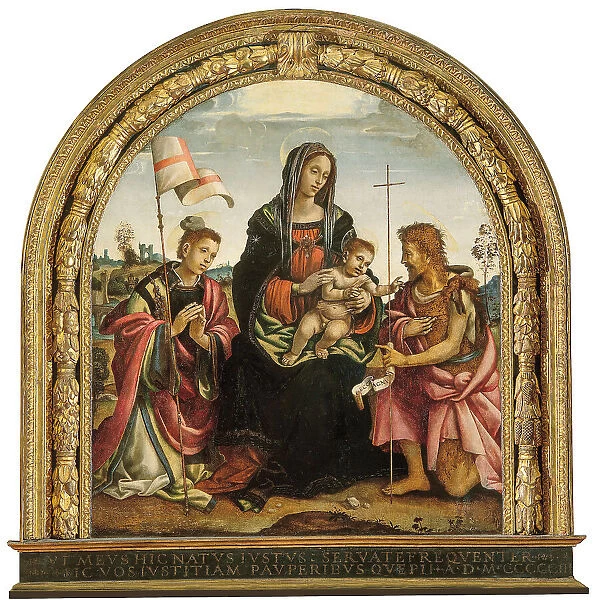 Madonna and Child with Saints Stephen and John the Baptist (Pala dell'Udienza), 1502-1503. Creator: Lippi, Filippino (1457-1504)