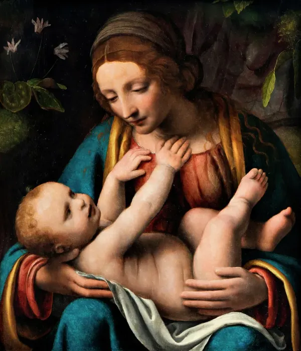 Framed Print : Madonna with the Christ Child, 1515-1525. Creator: Bernardino Luini Framed Print : Madonna with the Christ Child, 1515-1525. Creator: Bernardino Luini