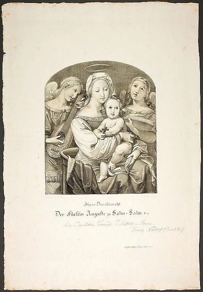 Madonna with the Christ Child, 1826. Creators: Franz Johann Heinrich Nadorp, Virgin Mary