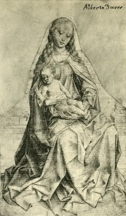Framed Print : Madonna with Christ-Child Blessing, 1440-1450, (1943). Creator: Unknown Framed Print : Madonna with Christ-Child Blessing, 1440-1450, (1943). Creator: Unknown