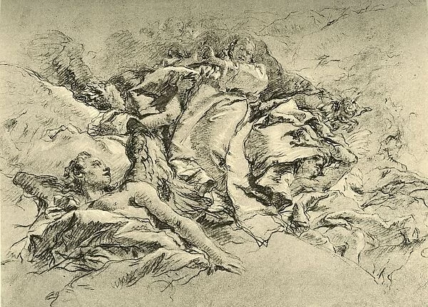 Madonna in clouds surrounded by Angels, c1754, (1928). Artist: Giovanni Battista Tiepolo