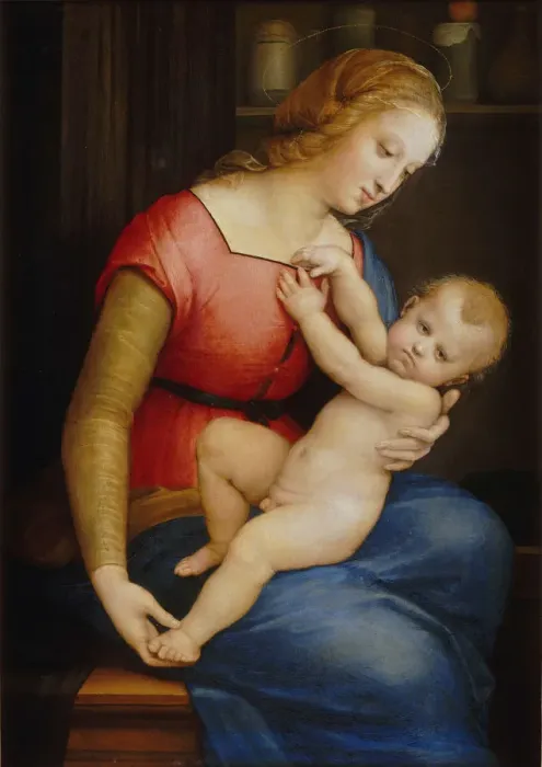 Framed Print : Madonna d Orleans, ca 1506-1507. Artist: Raphael (1483-1520) Framed Print : Madonna d Orleans, ca 1506-1507. Artist: Raphael (1483-1520)