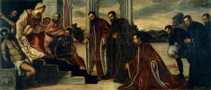 Framed Print : Madonna dei camerlenghi, ca 1567. Creator: Tintoretto, Jacopo (1518-1594) Framed Print : Madonna dei camerlenghi, ca 1567. Creator: Tintoretto, Jacopo (1518-1594)