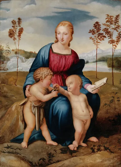 Framed Print : Madonna del Cardellino, copy after Raphael (Raffaello Sanzio), 1840-1884. Creator: Carl Peter Mazer Framed Print : Madonna del Cardellino, copy after Raphael (Raffaello Sanzio), 1840-1884. Creator: Carl Peter Mazer