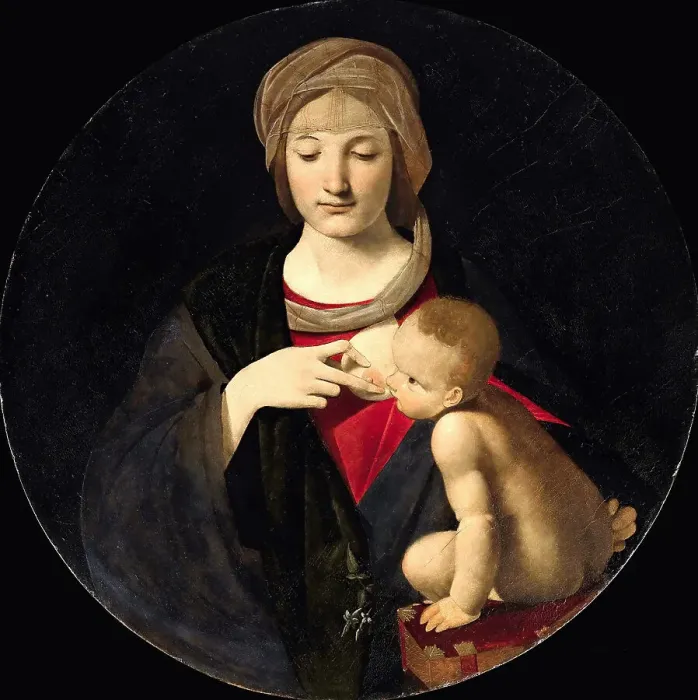 Framed Print : Madonna del latte, c.1508. Creator: Boltraffio, Giovanni Antonio (1467-1516)