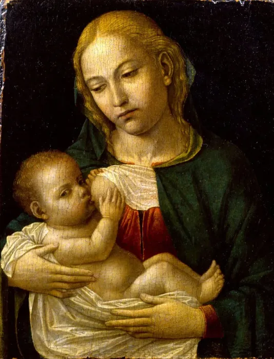 Framed Print : Madonna del Latte, ca 1485. Artist: Bergognone, Ambrogio (1453-1523) Framed Print : Madonna del Latte, ca 1485. Artist: Bergognone, Ambrogio (1453-1523)