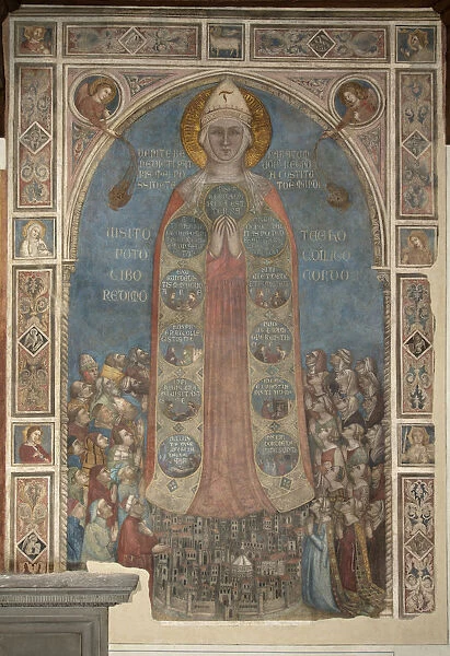 Madonna della Misericordia (Madonna of Mercy), 1342. Artist: Daddi, Bernardo (1290-1350)